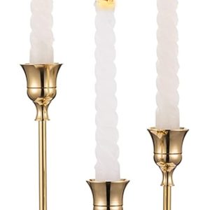 Candlestick Holders Taper Candle Holders, Set of 3 Candle Stick Holders Set, Brass Gold Candlestick Holder Set, Vintage Modern Decorative Centerpiece for Table Mantel Wedding Housewarming Gift