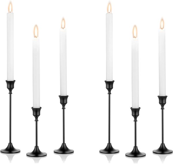 Candlestick Holders Taper Candle Holders, Set of 3 Candle Stick Holders Set, Brass Gold Candlestick Holder Set, Vintage Modern Decorative Centerpiece for Table Mantel Wedding Housewarming Gift - Image 24