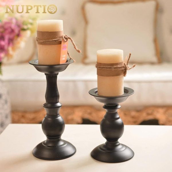 2 Pcs Gold Pillar Candle Holders, Gold Candlestick Most Ideal for 3" Pillar Candles, Gifts for Wedding, Party, Home, Spa, Reiki, Votive Candle (S + L) - Image 32