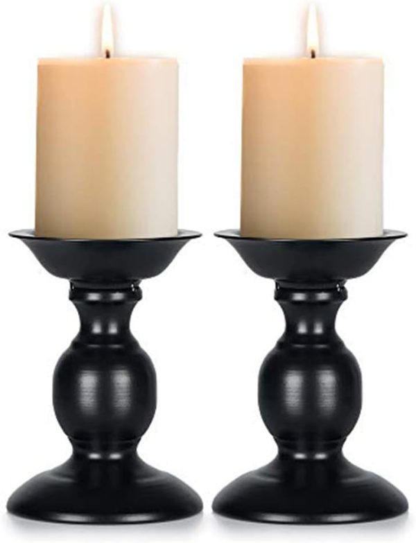 2 Pcs Gold Pillar Candle Holders, Gold Candlestick Most Ideal for 3" Pillar Candles, Gifts for Wedding, Party, Home, Spa, Reiki, Votive Candle (S + L) - Image 50