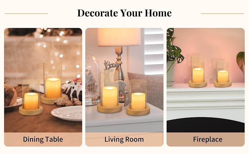 glass hurricane pillar candle holder