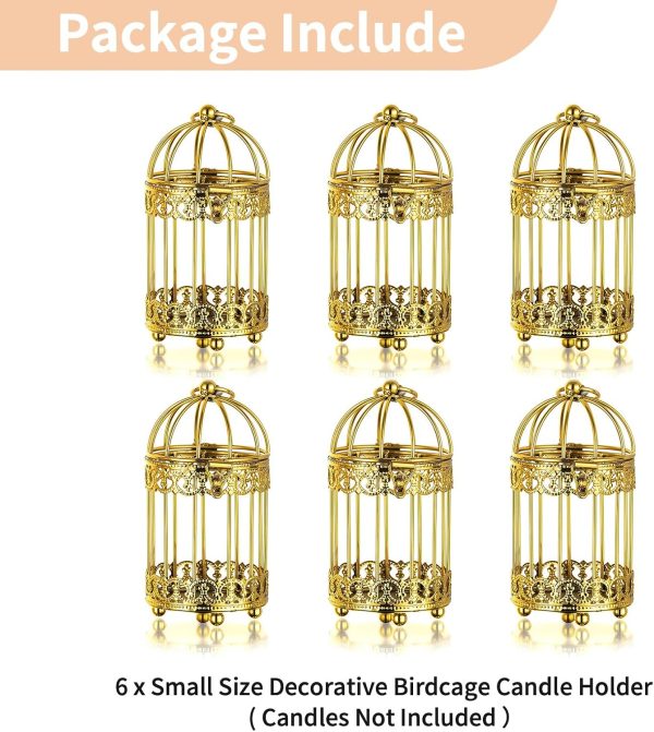 NUPTIO Decorative Candle Lanterns White: 3 Pcs Distressed White Metal Bird Cage Indoors Lantern Centerpiece Assorted Rustic Birdcage Pillar Candle Holders for Home Living Room Porch Office Decoration - Image 44