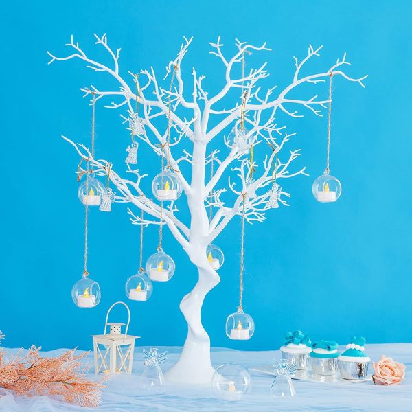 12 Pcs 3.15"/ 8cm Hanging Glass Tealight Holder Globe Plant Terrariums Glass Orbs Air Plants Tea Light Candle Holders Home Decor Indoor Outdoor Garden DIY Gifts (9 Pcs + 3 Pcs) - Image 3